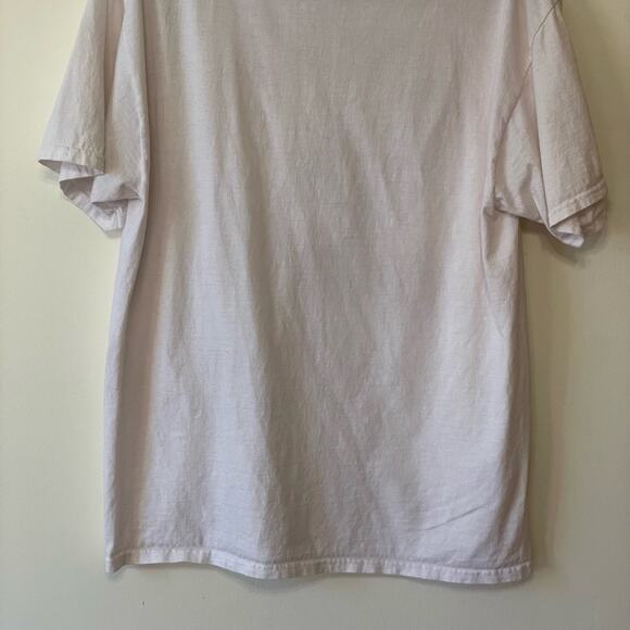 Mardigras Fruit of the Loom L short sleeve t-shirt feather mask party white - Picture 7 of 7